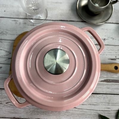 Glasstopのサイズ18/20/22/24/26cmによって上塗を施してある鋳鉄の標準的な鍋/cocotteにエナメルを塗りなさい