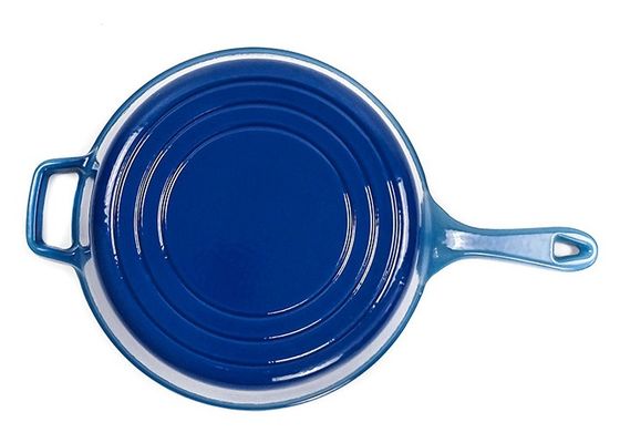 BSCI SGSは1の鋳鉄の調理器具鍋のふたおよびシチュー鍋2にエナメルを塗った