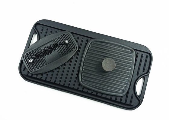 出版物が付いている51.2*26.5cmの鋳鉄のグリルのグリドルBbqのグリドル鍋