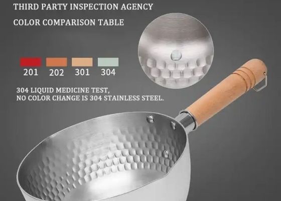 20/22cmのステンレス鋼の調理器具はガラスふたが付いている304ステンレス鋼の鍋を置く