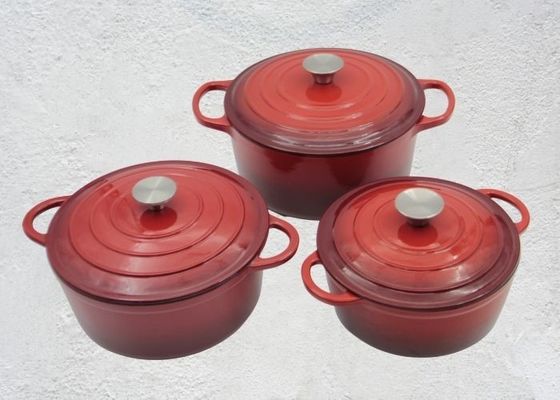 台所用品のためのエナメルの鋳鉄のカセロールの鋳鉄のシチュー鍋