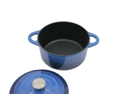 すべてのストーブ3.8/5/5.3kgのためのふたが付いている青いエナメルのカセロールの皿