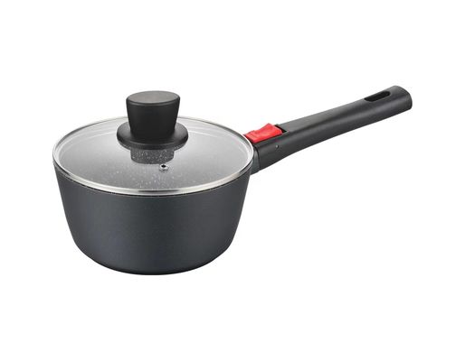 ガラスふたの黒の大きく深い皿Aluminumpot 28cm
