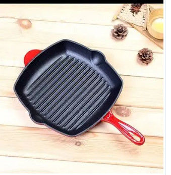 7部分は屋内および屋外のために鋳鉄の調理器具セットをエナメルを塗った