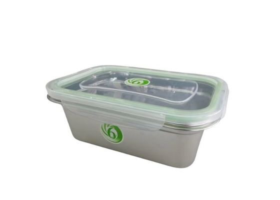 透明なプラスチック蓋付きの18cmの再利用可能なステンレス鋼容器