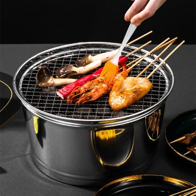 ポータブル BBQ 焼き炉 ステンレス鋼 29cm キャンプ用