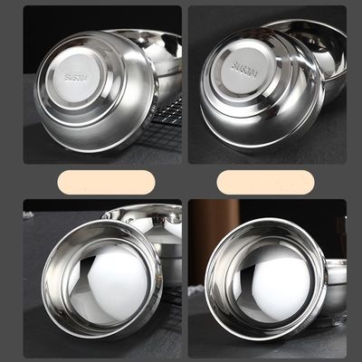 16 / 18cm 304 ステンレス スチール ボウル 多用途 厚く