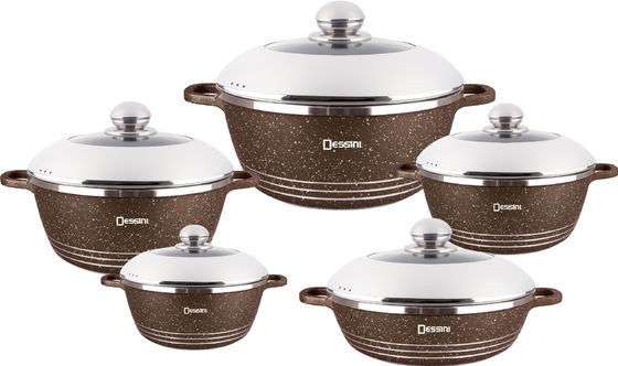 10pcs 新しいデザイン 鋳造型 粘りのない アルミ製 炊飯器セット スープポット