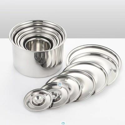蓋付きのステンレス鋼の丸いソースバケツ容器