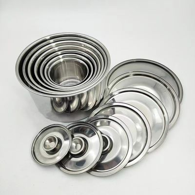 蓋付きのステンレス鋼の丸いソースバケツ容器