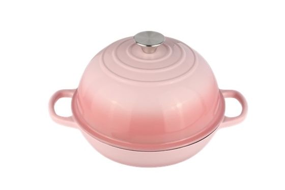 6QT ピンクエナメルド 鋳鉄 オランダ オーブン スタイリッシュ&amp;機能