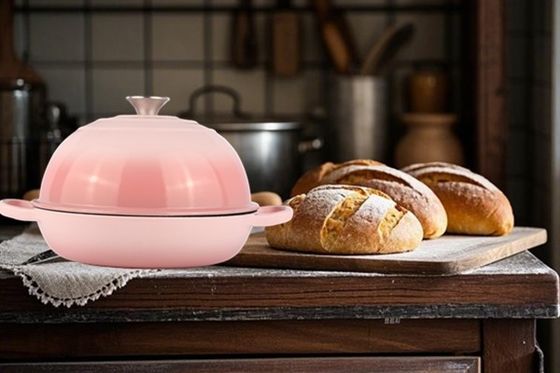 6QT ピンクエナメルド 鋳鉄 オランダ オーブン スタイリッシュ&amp;機能