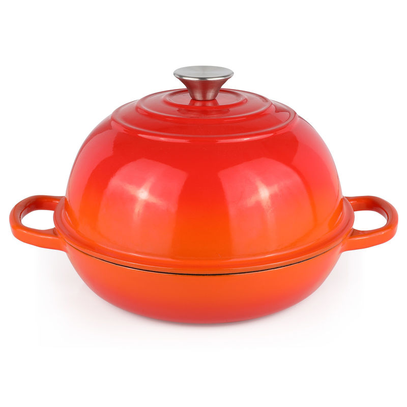 6 QT エナメレッド 鋳鉄 オランダ オーブン 酸っぱい 粉末 の 焼き,焼き,ゆっくり 調理 する の に ぴったり です